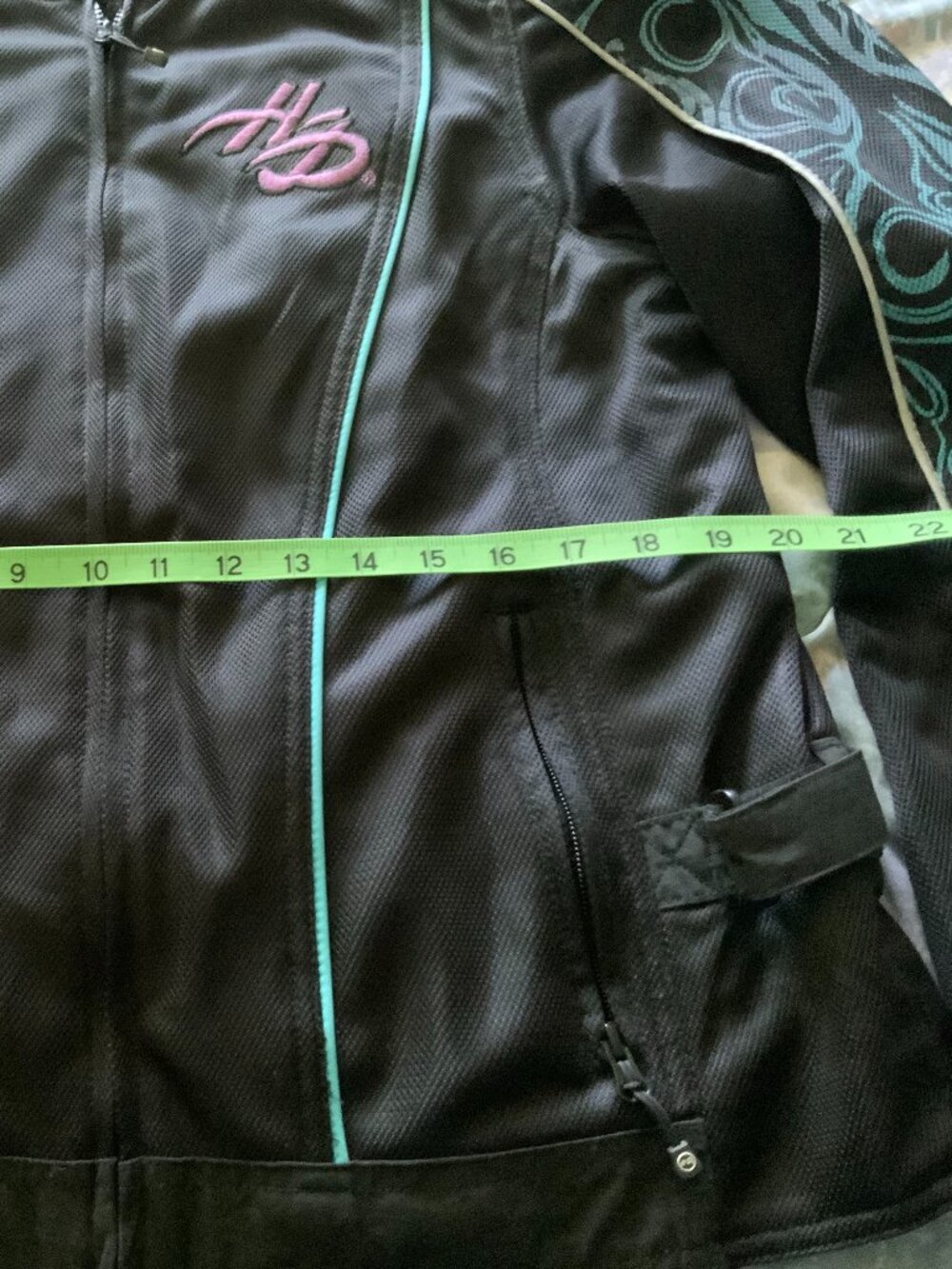HARLEY DAVIDSON WOMEN'S MOTORCYCLE JACKET - POLYESTER - SIZE XL - Picture 12 of 12